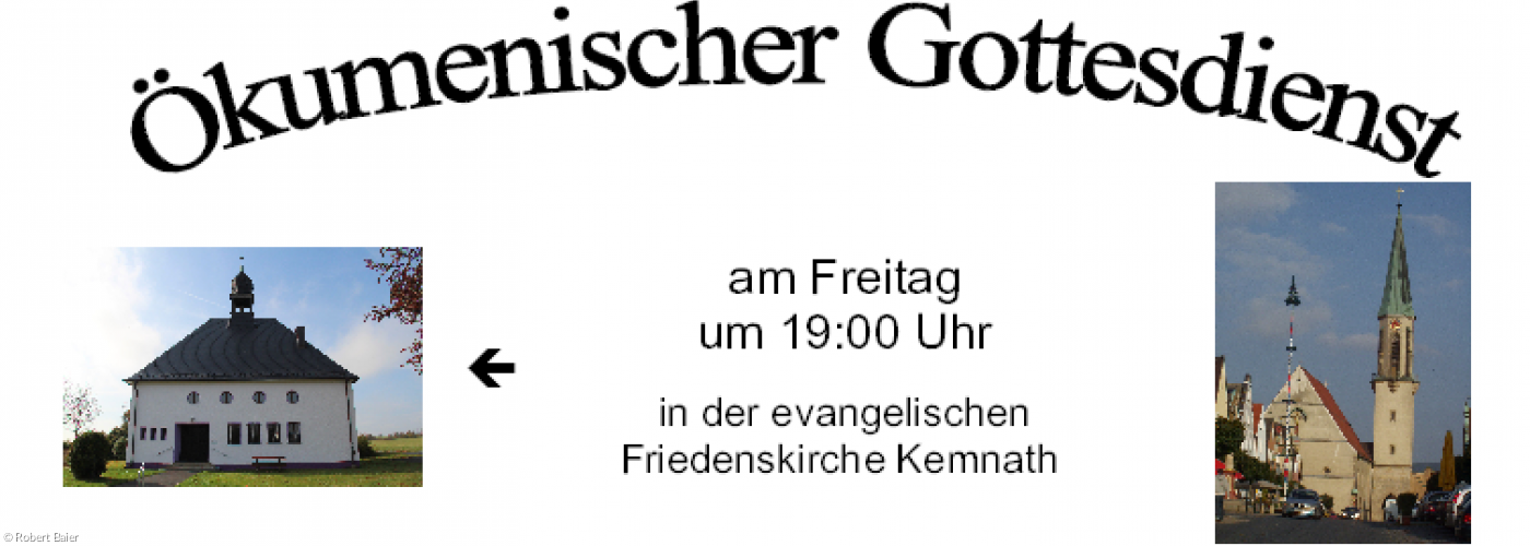 Plakat eines ökumenischen Gottesdienstes