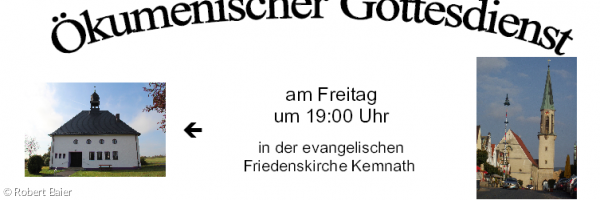 Plakat eines ökumenischen Gottesdienstes