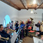 70 Jahre Friedenskirche – Posaunenchor Wirbenz auf der Empore