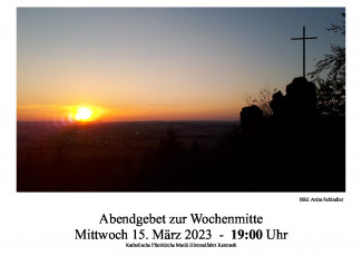 ökumenisches Abendgebet (Plakat, 15.3.2023 um 19 Uhr)