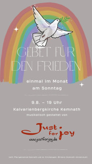 ökumenisches Friedensgebet im August 2026 als Plakat (Bild)