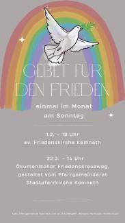 ökumenisches Friedensgebet im Februar/März 2026 als Plakat