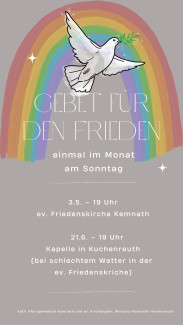 ökumenisches Friedensgebet im Mai/Juni 2026 als Plakat