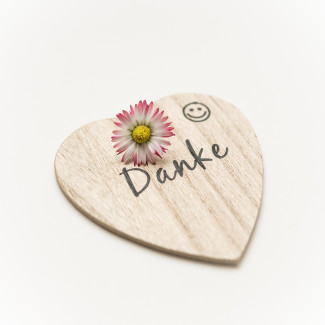 Dankeschön-Herz aus Holz