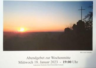 ökumenisches Abendgebet (Plakat, 18.1.2023 um 19 Uhr)