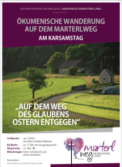 Plakat als PNG zur ökumenische Wanderung auf dem Marterlweg in Waldeck (Ostersamstag 2023) 