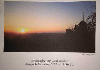 Einladung zum ökumenischen Abendgebet am 26.1.2022