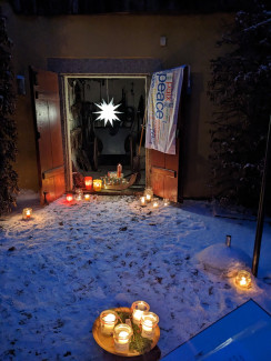 Adventstürchen an der Fronfeste in Kemnath