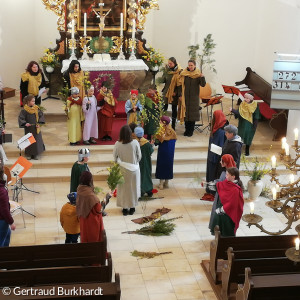 Palmsonntag Familiengottesdienst Wirbenz 2.4.2023 (1. Bild, Gesamtszene)